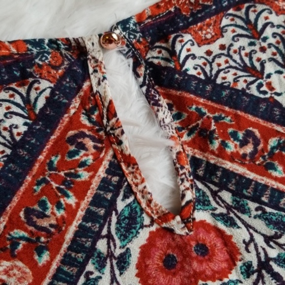 Xhilaration Floral Paisley Boho Crochet Tank Top M - Picture 6 of 6